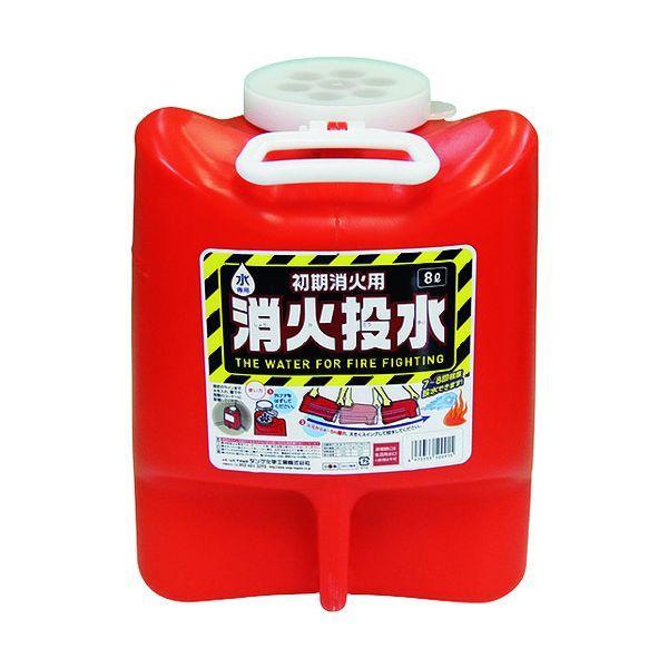 緑十字 380314 防災用品 消火投水 8L レッド | 