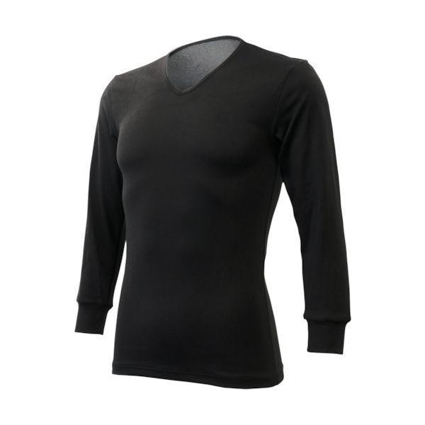 あすつく対応 「直送」 リベルタ TO-26100013 サーモワン Vネック9部丈袖 メンズ／BLK XL TO26100013 | 