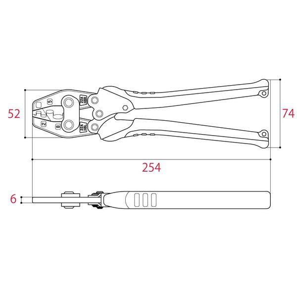 ツノダ TSUNODA TPH8 TTC 圧着工具 絶縁被覆付閉端接続子用 TPH−8 |  | 02