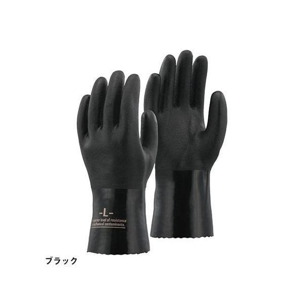 直送 代引不可・他メーカー同梱不可 おたふく手袋 4542365801947 A−208 M 黒 PVCオイルレジスタント 3双組 | 