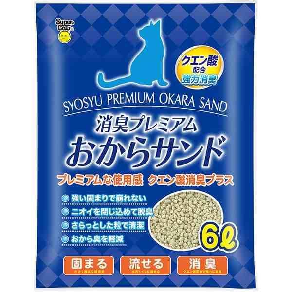 スーパーキャット 4973640500680 NEW消臭プレミアムおからサンド クエン酸プラス 6L | 