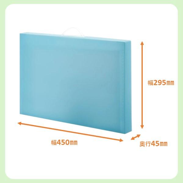 レイメイ藤井 作品ファイル スカイブルー 大容量 子供 作品収納ケース メモリアルブック 仕切り 収納ポケット付き 作品入れ 省スペース 収納 |  | 08