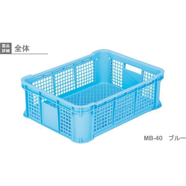 岐阜プラスチック MB-40 B リス ＭＢ型テナー ２３３６２８ ＭＢ−４０メッシュ 青 MB40B 287-8275 ブルー |  | 02
