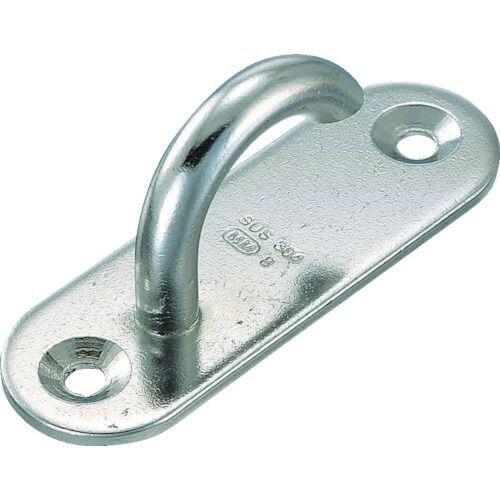 あすつく対応 「直送」 水本機械製作所 ［B-074］ ステンレスアイプレート オープンパッドアイ １５ｍｍ×４５ｍｍ B074【キャンセル不可】 | 