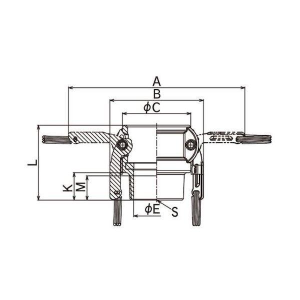 トヨックス 633-BBL-2-BR カムロック ツインロックタイプカプラー オネジ ブロンズ 633−BBL 2インチ BR 633BBL2BR |  | 01