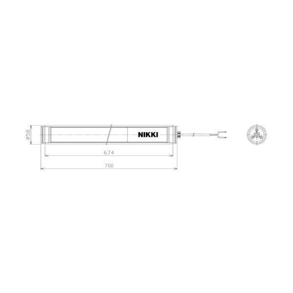 日機 NLL3-36CG-AC 筒形防水LED照明 AC100〜240V 3mコード付き NLL336CGAC |  | 01