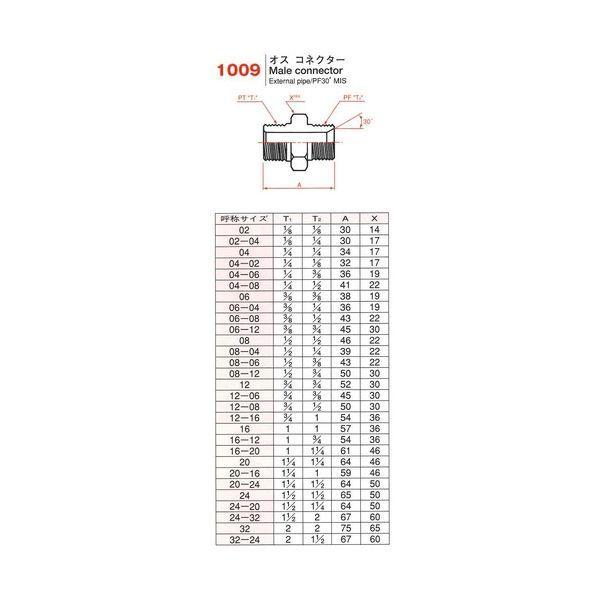 横浜ゴム 1009-06 オスコネクタ １００９−０６ ３／８ 100906 |  | 01