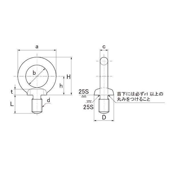 【個人宅配送不可】【個数：1個】ＳＵＮＣＯ 4525824017530 直送 代引不可 SUS アイボルト M48_1