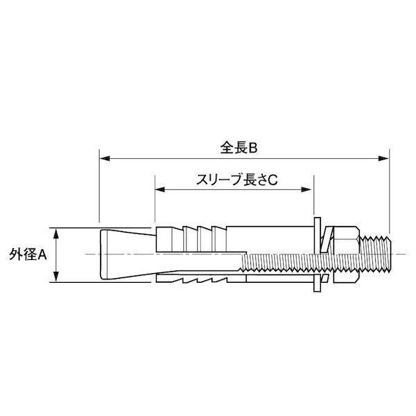 【個人宅配送不可】ＳＵＮＣＯ 4525824038818 【100個入】 直送 代引不可 SUS ドライブセットアンカー DS−1008_1