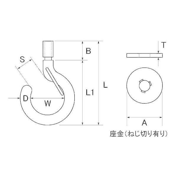 【個人宅配送不可】【個数：20個】ＳＵＮＣＯ 4525824526674 【20個入】 直送 代引不可 MM ステン ボルトフック M8 カットアンカー付 EHB−8_1