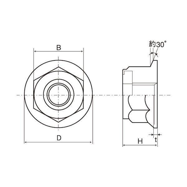 【個人宅配送不可】ＳＵＮＣＯ 4525824921325 【600個入】 直送 代引不可 SUS フランジナイロンナット M6 10X14_1