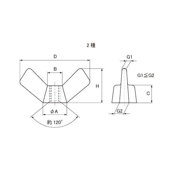 【個人宅配送不可】【個数：250個】ＳＵＮＣＯ 4547733323984 【250個入】 直送 代引不可 三価ホワイト 冷間蝶ナット H D＝36 M8_1
