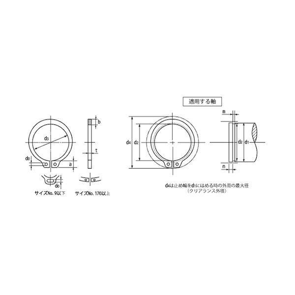 【個人宅配送不可】【個数：200個】ＳＵＮＣＯ 4942131384771 【200個入】 直送 代引不可 ACP C形止め輪 軸用 オチアイ STW−48_1