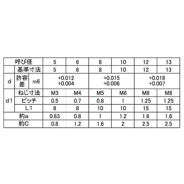 【個人宅配送不可】ＳＵＮＣＯ 4942131917368 【1000個入】 直送 代引不可 SUS 内ねじ付き平行ピンM6 姫野精工所製 5 X 15 M3_2