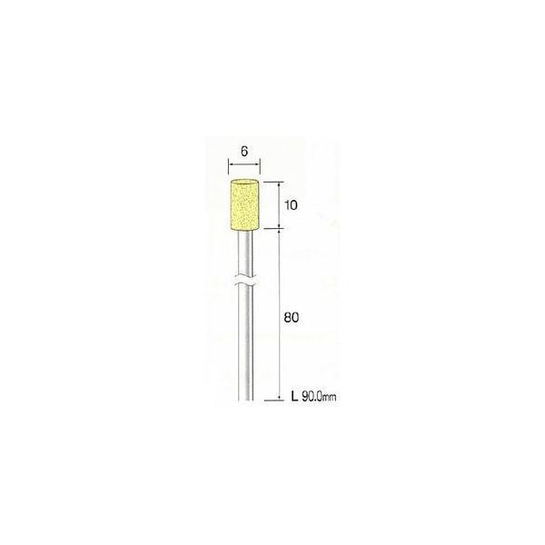 ミニター（MINITOR） ［CA3512］ ロングシャフトイエロー砥石 ＷＡ ＃１２０ φ６【10本入】 メーカー CA-3512【RCP】【最安値挑戦】 | 