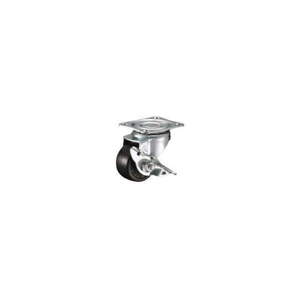 ハンマーキャスター 413S-RD50 Ｓ型自在　ＳＰ付　ゴム車５０ｍｍ 413S-RD50 125-1660【キャンセル不可】 | 