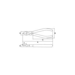 あすつく対応 「直送」 3.PEAKS PNP-125G-S-R Ｒ型プラスチックニッパ バネ付 １３２ｍｍ PNP125GSR |  | 01