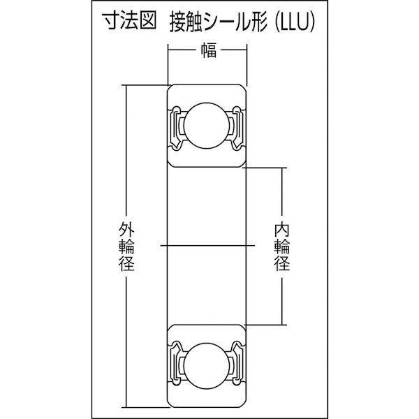 ＮＴＮ ［608LLU/1K］ Ａ小径小形ボールベアリング 合成ゴム接触両側シール 内径８ｍｍ外径２２ｍｍ幅７ｍｍ 608LLU/1K 224-891 | ブランド登録なし | 02
