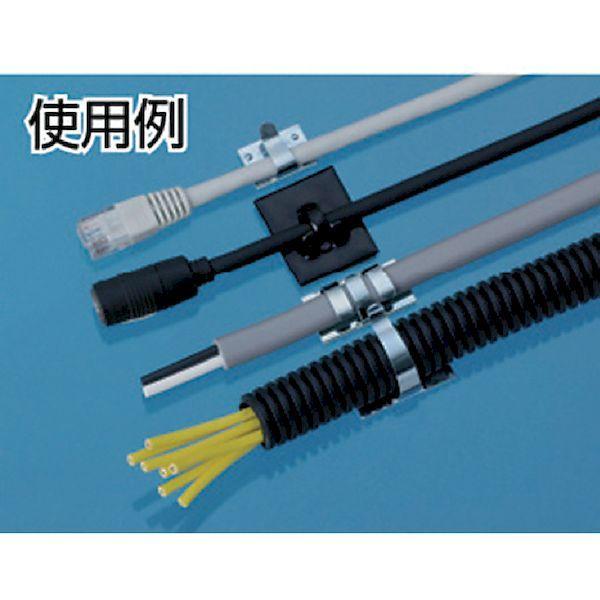 あすつく対応 「直送」 カメダデンキ E-20B-100P 配線止め具 ハイステッカー １００個入 黒 E20B100P |  | 01