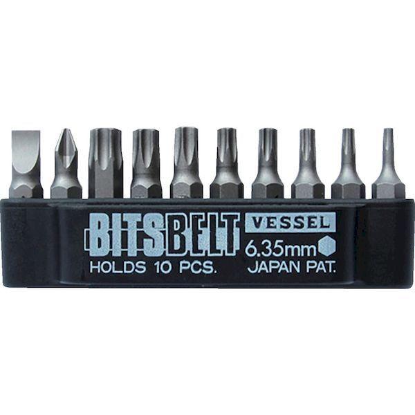あすつく対応 「直送」 ベッセル TX-12MC 板ラチェットビスキャッチ トルクス Ｎｏ．ＴＸ−１２ＭＣ ビット１０本組 TX12MC 323-4231 VESSEL マグネット付 |  | 02