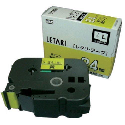 LM-L524BY ビーポップミニ用ラミネートテープ ２４ｍｍ幅 黄×黒文字 ８ｍ巻 LML524BY | 