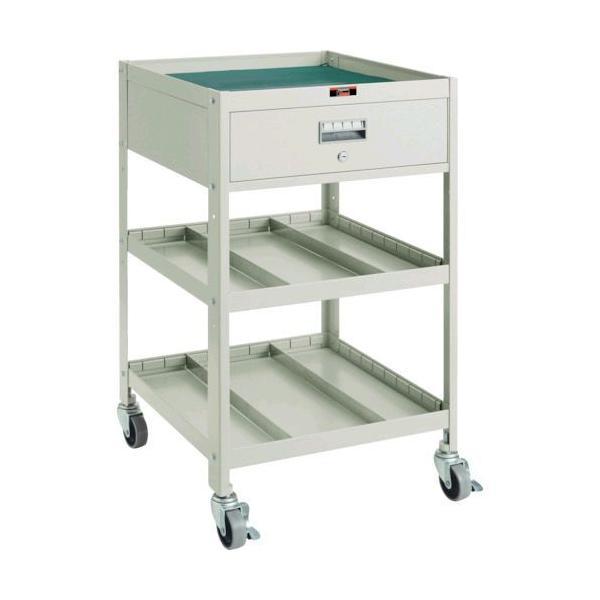 【個数：1個】 TRUSCO BUWF-1 アングル式ツールワゴン ＢＵＷＦ型ワゴン ５００Ｘ５３０ＸＨ９００ ３段 １段引出付 BUWF1 501- | 