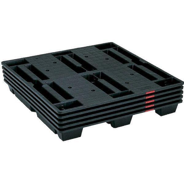 【個人宅配送不可】TJC-S2-1111 直送 樹脂パレット 両面二方差し・ネスティングタイプ 輸出梱包用スキットパレット 間口１１００×奥行１１００ |  | 01