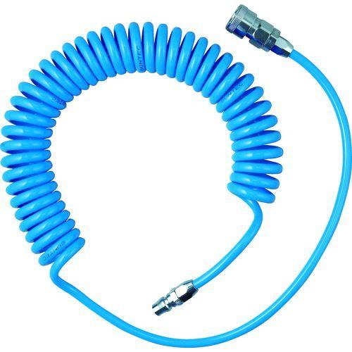あすつく対応 「直送」 TRUSCO TUCH-3B αウレタンコイルホースブルー カップリング付 ２ｍ TUCH3B 336-2787 | 