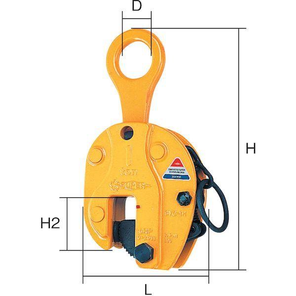 あすつく対応 「直送」 スーパーツール SVC-0.5H タテ吊クランプ ロックハンドル式 基本使用荷重０．５ｔ SUPERTOOL 吊りクランプ |  | 01