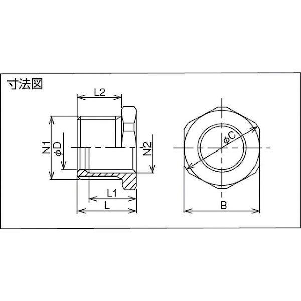 島田 SA28-22 鋼 耐圧防爆構造アダプター ＰＦ１ＸＰＦ３／４ SA2822 281-3629 |  | 01