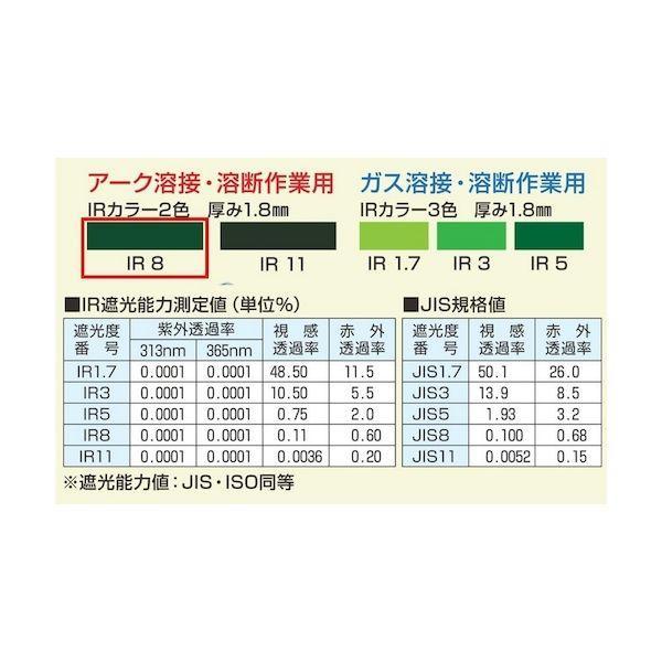 トーアボージン 800T-N3 IR8 ポリカーボネイト遮光面 JIS同等 800T−N3 IR8 800TN3IR8 |  | 01