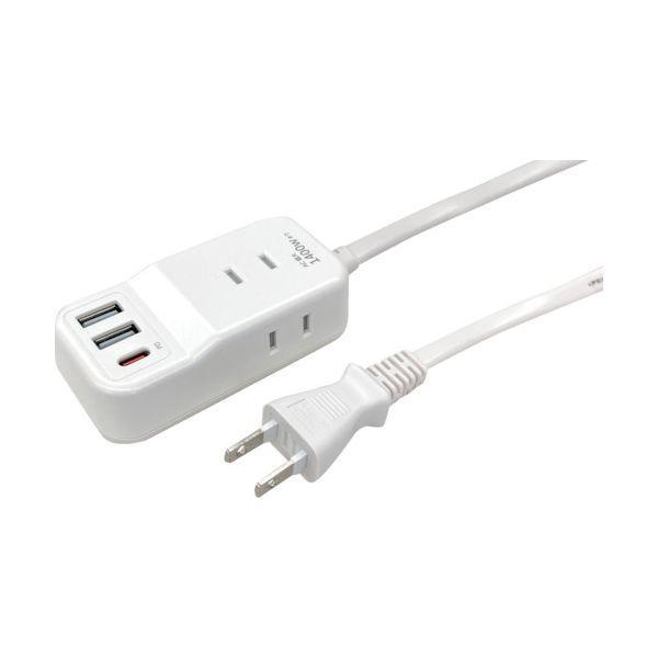 エアージェイ AOT-N315 WH 業界最小クラスモバイルタップACX3，USBX2，type−c PD20W X1 1．5mケーブル WH AOT | 