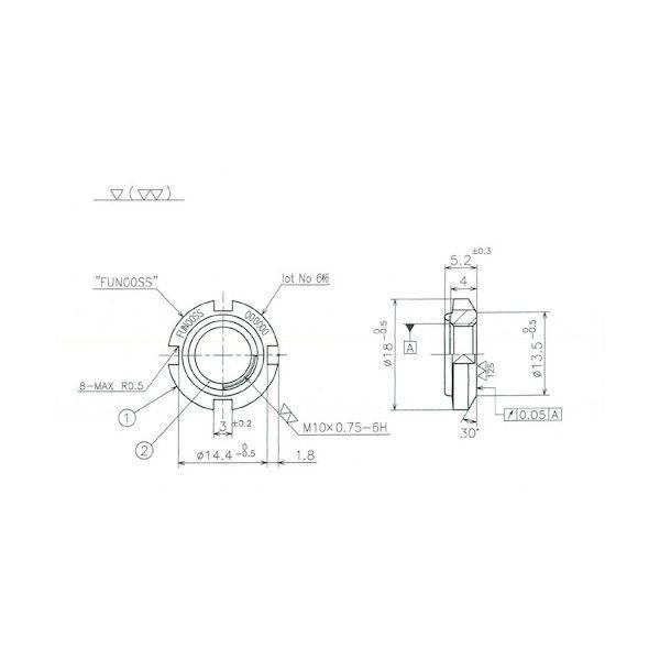 冨士精密 FUN00SS FINE U−NUT M10×0．7 SS400 |  | 01