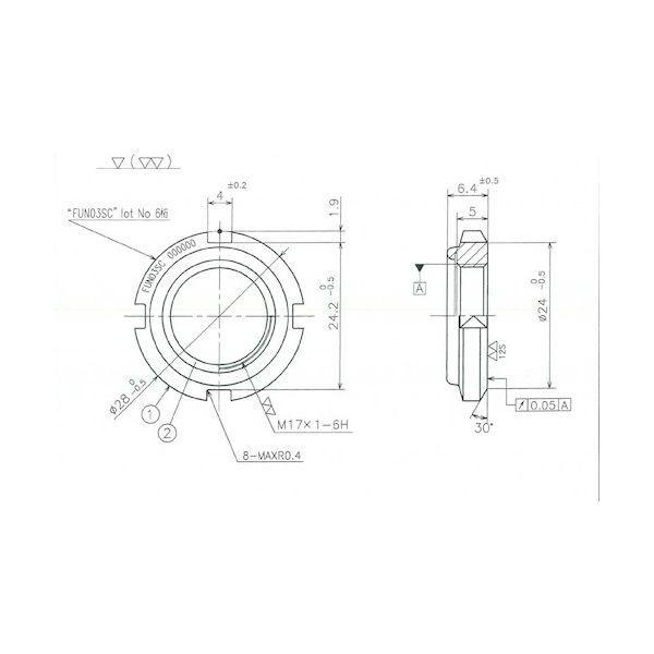 冨士精密 FUN03SC FINE U−NUT M17×1 S45C |  | 01