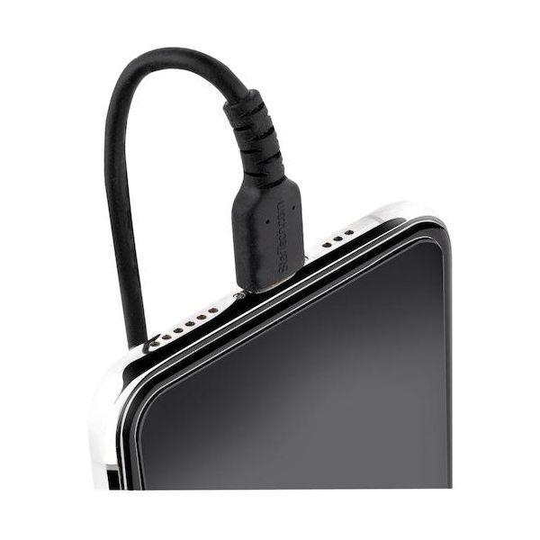 スターテック RUSB2ALT50CMBC Lightningケーブル／USB−A／50cm／高耐久／コイル型／ブラック／iPhone ライトニング |  | 05