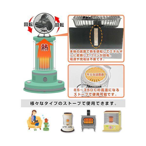 サンコー STBFANHBK 熱の力で回転！ストーブ用ファン 熱風サーキュレーター ガード付き |  | 05