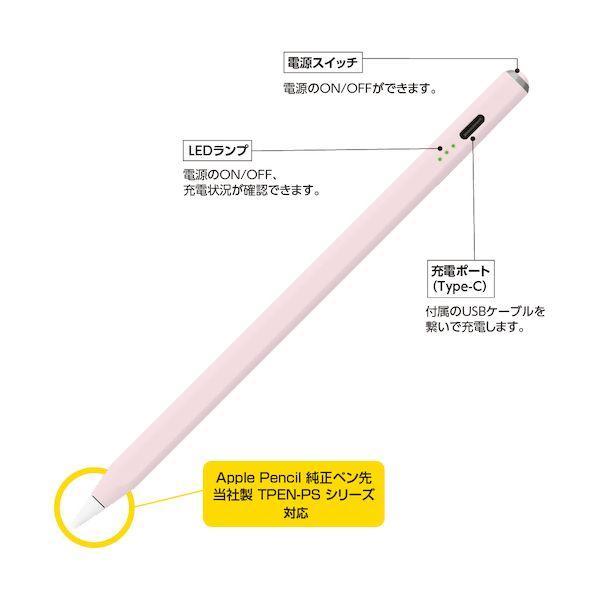 ナカバヤシ TPEN-001P iPad専用充電式タッチペン ペールピンク TPEN001P |  | 01
