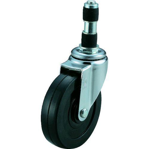 あすつく対応 「直送」 【受注生産品】 ユーエイ ［ETF-100RH-19］ 差し込み式 自在 キャスター ゴム 車輪径１００ｍｍ Ｅタイプ ＥＴＦ型 パイプ径１９ ETF100R | 