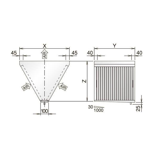 ホーコス 0661-02054 直送 代引不可・他メーカー同梱不可 厨房用グリースフィルター（F型グリーサー）両面1連式 066102054_1