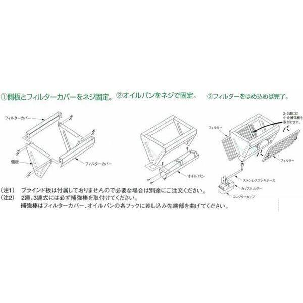 ホーコス 0661-02054 直送 代引不可・他メーカー同梱不可 厨房用グリースフィルター（F型グリーサー）両面1連式 066102054_4