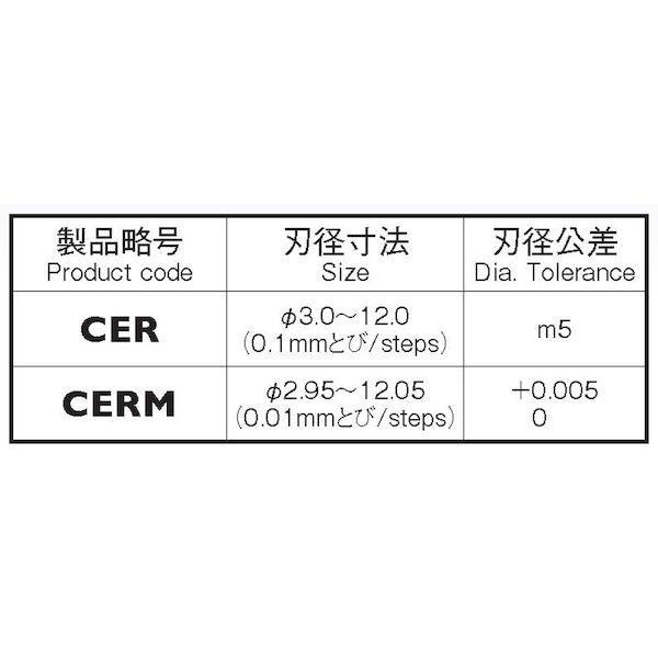 岡崎精工 CERM 5.98 超硬ソリッドエンド刃付リーマ CERM5.98 |  | 02