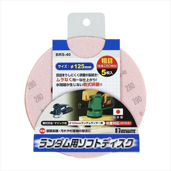 直送 代引不可・他メーカー同梱不可 4962308002918 BIGMAN RS用ソフトディスク 5P 粗目 BRS-40 | 
