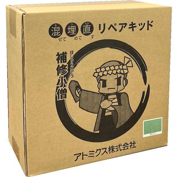 アトミクス 00001-70754 コンクリート床の欠損補修材 リペアキット補修小僧 グリーン2．2KG 0000170754 |  | 02