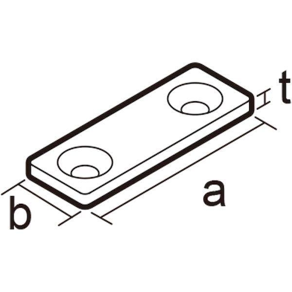 ＤＡＩＤＯＨＡＮＴ 00069133 ダイドーハント スリムサポート 一文字 ブロンズ a 35× b 12× t 2mm 1個 |  | 01