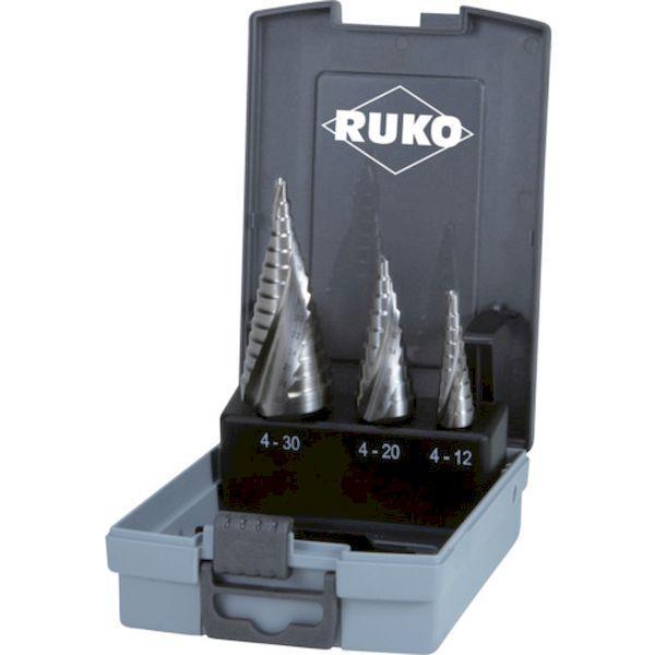 ＲＵＫＯ 101026ERO 2枚刃スパイラルステップドリルセット 3本組 コバルトハイス | 