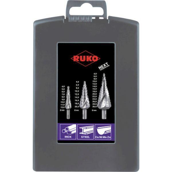 ＲＵＫＯ 101026ERO 2枚刃スパイラルステップドリルセット 3本組 コバルトハイス |  | 01