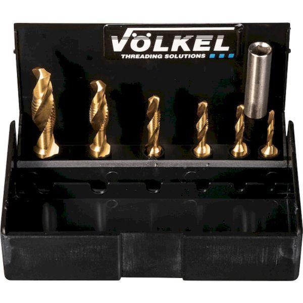 ＶＯＥＬＫＥＬ 67209 六角軸タッピングドリルセット チタンコーティング M3ーM10 6本入り_1