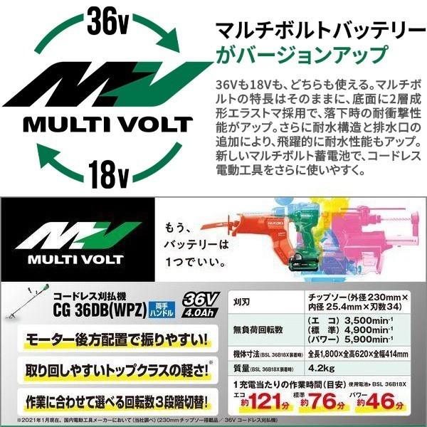 HiKOKI CG36DB WPZ コードレス刈払機 直送 代引不可 他メーカー同梱不可 |  | 07