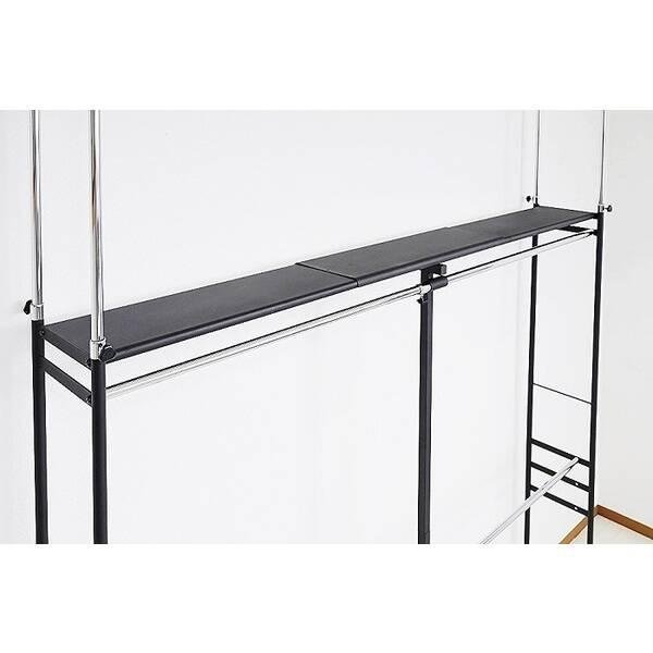 エスエイ企画 SK-80H-W（BK) 直送 代引不可・他メーカー同梱不可 ツッパリクローゼットハンガーラック（奥行30cmハイタイプ)標準 ブラック |  | 06