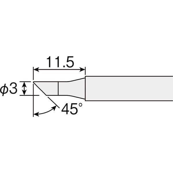 あすつく対応 「直送」 ホーザン HS-51C03 ＨＳ−５１用 ビット Ｃ型HS51C03 |  | 01